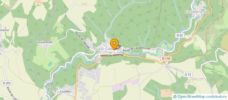 localisation de l'entreprise MONSIEUR GERARD BUSSAT  CUXAC-CABARDES