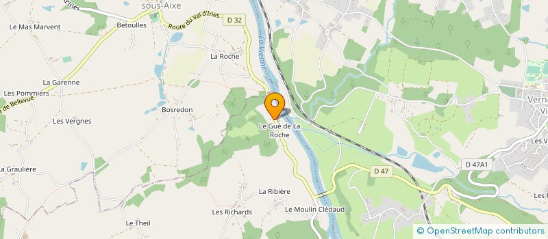 localisation de l'entreprise MONSIEUR GERARD CABIN-BIBAS à SAINT-YRIEIX-SOUS-AIXE