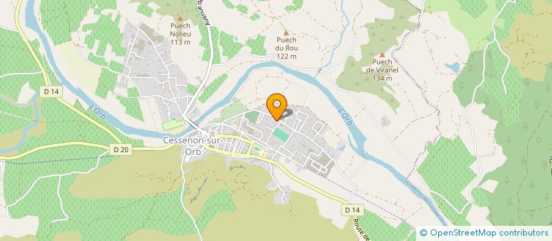 localisation de l'entreprise MONSIEUR GERARD CADENA  CESSENON-SUR-ORB