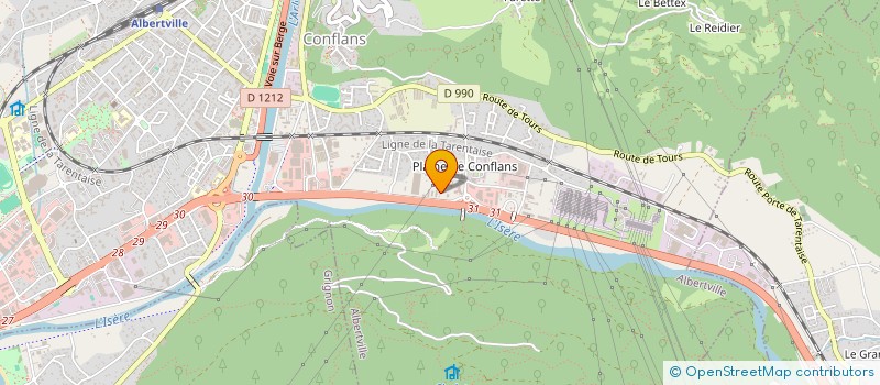 localisation de l'entreprise MONSIEUR GERARD CARTIER DIT MOULIN  ALBERTVILLE