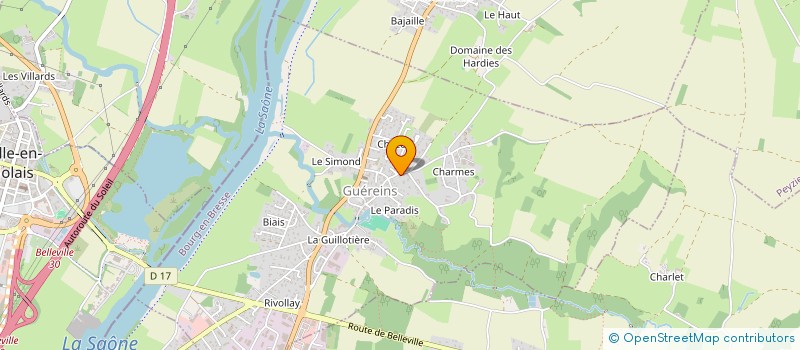 localisation de l'entreprise MONSIEUR GERARD CARTILLIER  GUEREINS