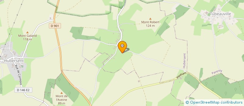 localisation de l'entreprise MONSIEUR GERARD CAUX  HUBERSENT