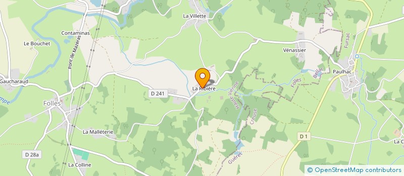 localisation de l'entreprise MONSIEUR GERARD CHABROULLET à FOLLES