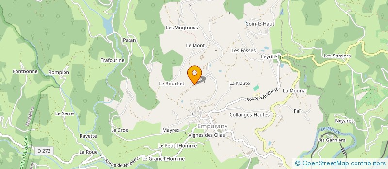 localisation de l'entreprise MONSIEUR GERARD CHANTIER à EMPURANY