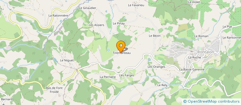 localisation de l'entreprise MONSIEUR GERARD CHANTRE  RONTALON