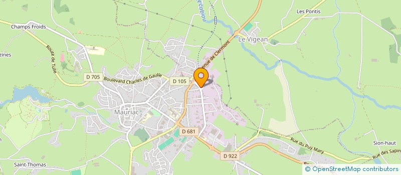 localisation de l'entreprise MONSIEUR GERARD CHANUT à MAURIAC