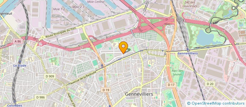 localisation de l'entreprise MONSIEUR GERARD CHAPELLIERE  GENNEVILLIERS