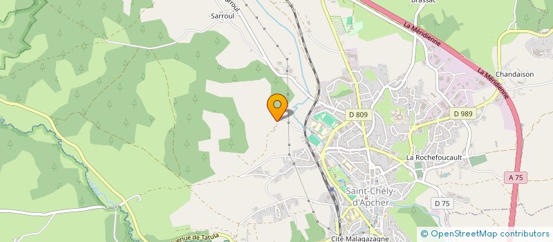 localisation de l'entreprise MONSIEUR GERARD CHARREYRE  LA FAGE-SAINT-JULIEN