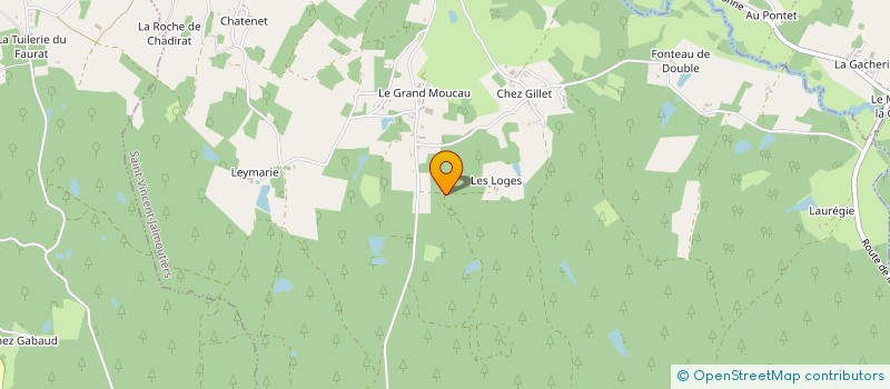 localisation de l'entreprise MONSIEUR GERARD CHARRIER  SAINT AULAYE-PUYMANGOU