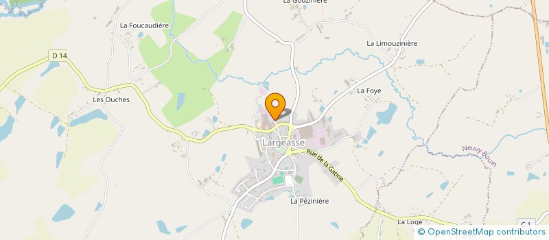 localisation de l'entreprise MONSIEUR GERARD CHAUSSERAY  LARGEASSE