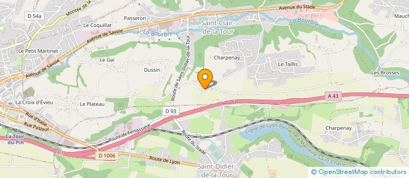 localisation de l'entreprise MONSIEUR GERARD CHAVAS à SAINT-CLAIR-DE-LA-TOUR