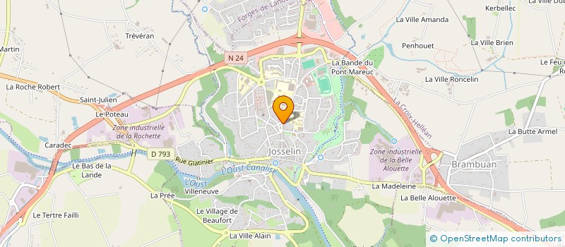 localisation de l'entreprise MONSIEUR GERARD CHEFDOR à JOSSELIN