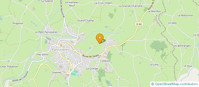 localisation de l'entreprise MONSIEUR GERARD CHEVRIER à PANISSIERES