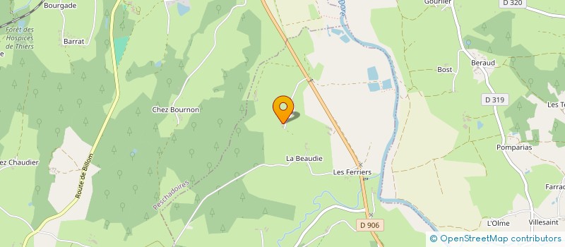 localisation de l'entreprise MONSIEUR GERARD CHOMETTE  SAUVIAT