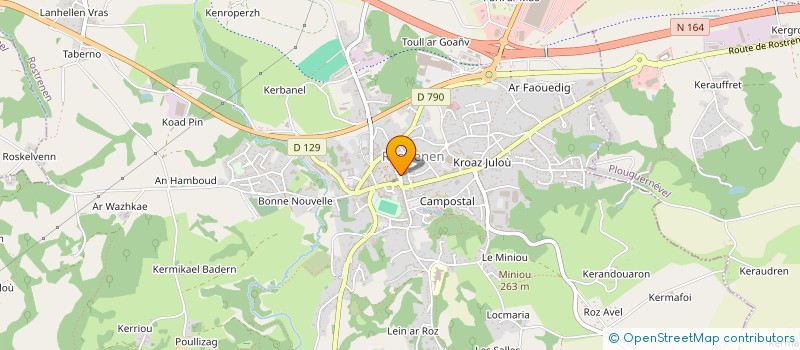 localisation de l'entreprise MONSIEUR GERARD COLIN  ROSTRENEN