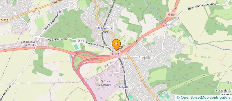 localisation de l'entreprise MONSIEUR GERARD COLLANGE à MERY-SUR-OISE