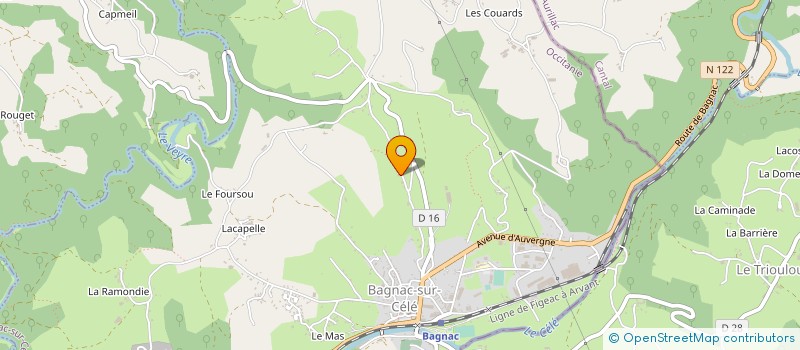 localisation de l'entreprise MONSIEUR GERARD CONDAMINE à BAGNAC-SUR-CELE