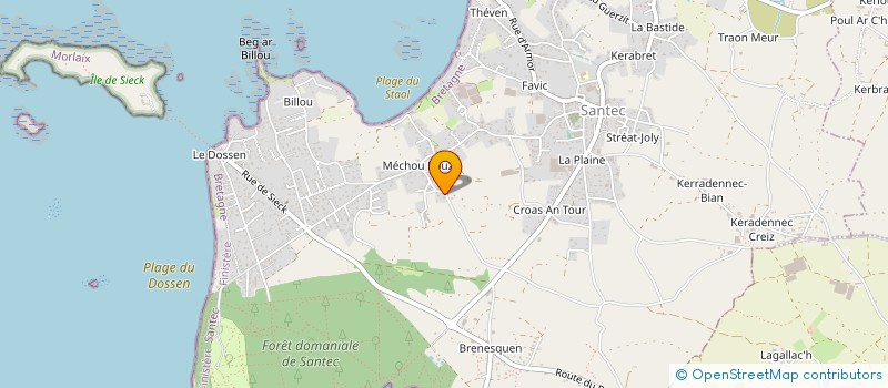 localisation de l'entreprise MONSIEUR GERARD CORRE à SANTEC