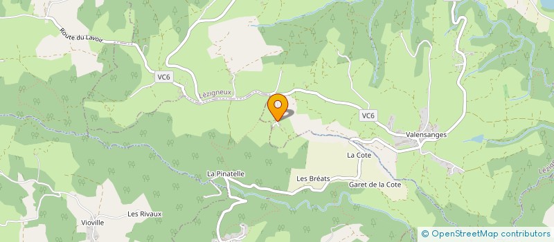 localisation de l'entreprise MONSIEUR GERARD CREPET  LEZIGNEUX