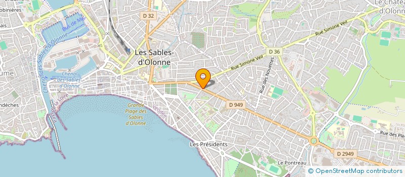 localisation de l'entreprise MONSIEUR GERARD CUENIN à LES SABLES D'OLONNE