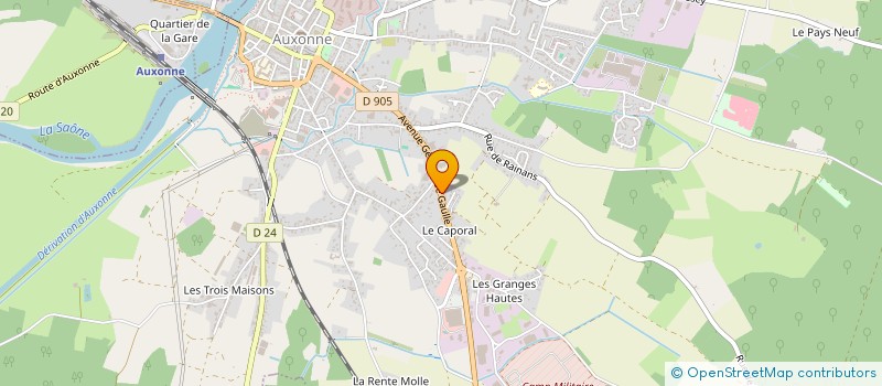 localisation de l'entreprise MONSIEUR GERARD CUROT à AUXONNE
