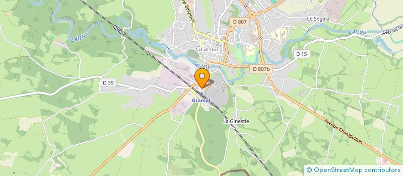 localisation de l'entreprise MONSIEUR GERARD CURTET  GRAMAT