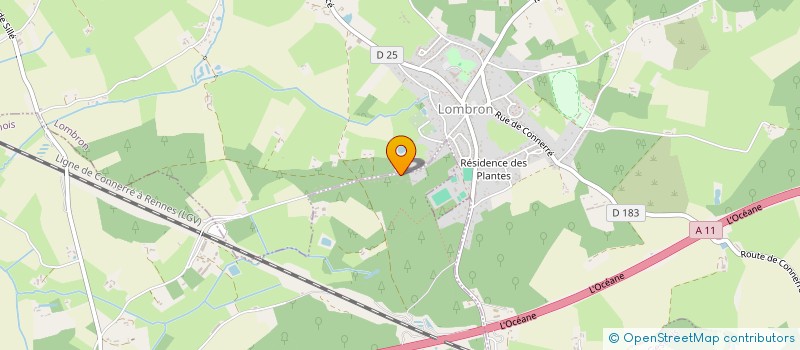 localisation de l'entreprise MONSIEUR GERARD DAHURON  LOMBRON