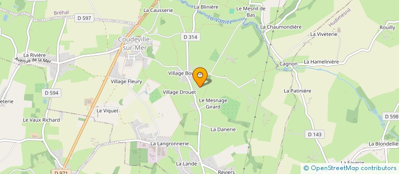 localisation de l'entreprise MONSIEUR GERARD DANIEL  BRICQUEVILLE-SUR-MER