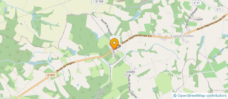 localisation de l'entreprise MONSIEUR GERARD DARBLADE  VERGOIGNAN