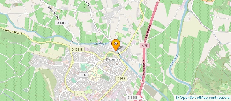 localisation de l'entreprise MONSIEUR GERARD DELFAU à PEZENAS