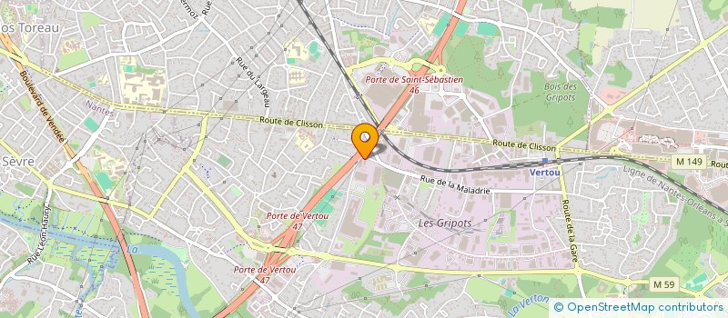 localisation de l'entreprise MONSIEUR GERARD DELRUE  VERTOU