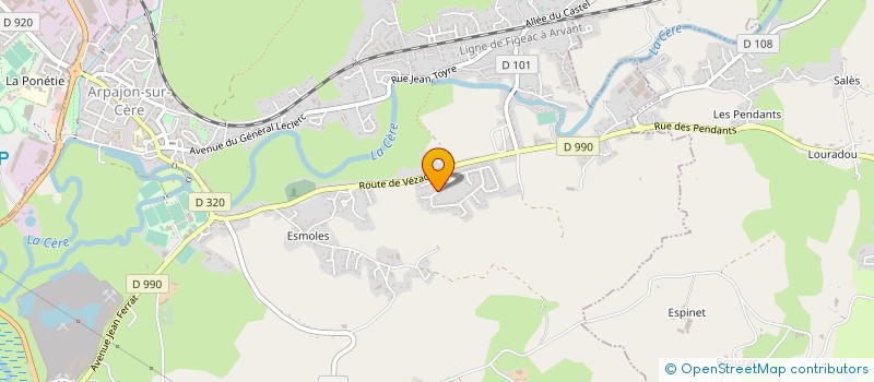 localisation de l'entreprise MONSIEUR GERARD DELTRIEU à ARPAJON-SUR-CERE