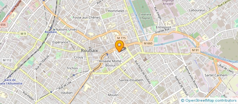 localisation de l'entreprise MONSIEUR GERARD DEMEULENAERE à ROUBAIX