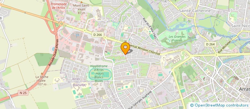 localisation de l'entreprise MONSIEUR GERARD DERVILLERS à ARRAS