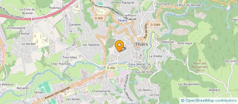 localisation de l'entreprise MONSIEUR GERARD DESIAGE  THIERS