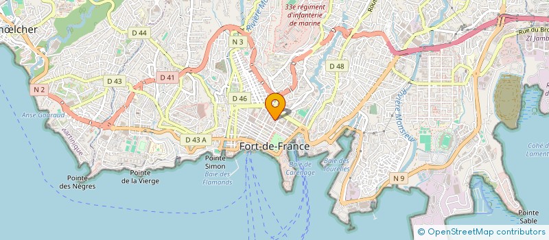 localisation de l'entreprise MONSIEUR GERARD DORWLING-CARTER à FORT-DE-FRANCE