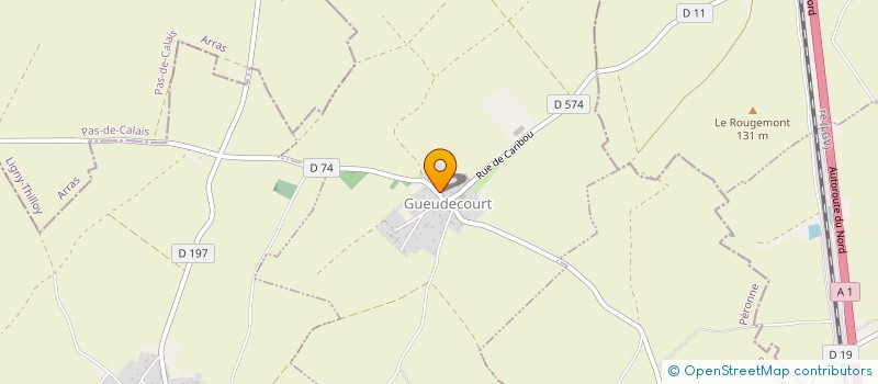 localisation de l'entreprise MONSIEUR GERARD DOVILLIERS  GUEUDECOURT