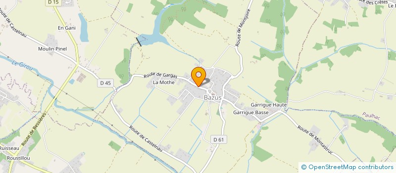 localisation de l'entreprise MONSIEUR GERARD DRUILLE  BAZUS