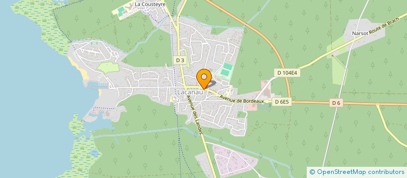 localisation de l'entreprise MONSIEUR GERARD DUBOS  LACANAU