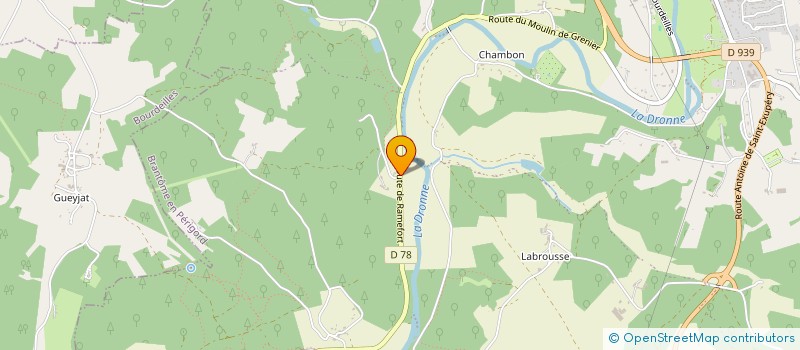 localisation de l'entreprise MONSIEUR GERARD DURAND DE RAMEFORT  BRANTOME EN PERIGORD