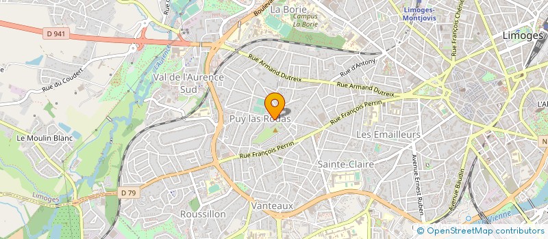 localisation de l'entreprise MONSIEUR GERARD DUROUX à LIMOGES