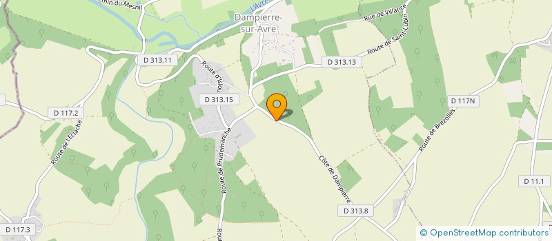 localisation de l'entreprise MONSIEUR GERARD DUVAL à DAMPIERRE SUR AVRE