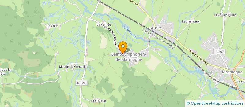localisation de l'entreprise MONSIEUR GERARD DUVERNE  SAINT-SYMPHORIEN-DE-MARMAGNE