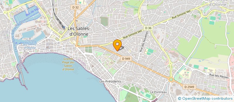 localisation de l'entreprise MONSIEUR GERARD ENEL  LES SABLES D'OLONNE