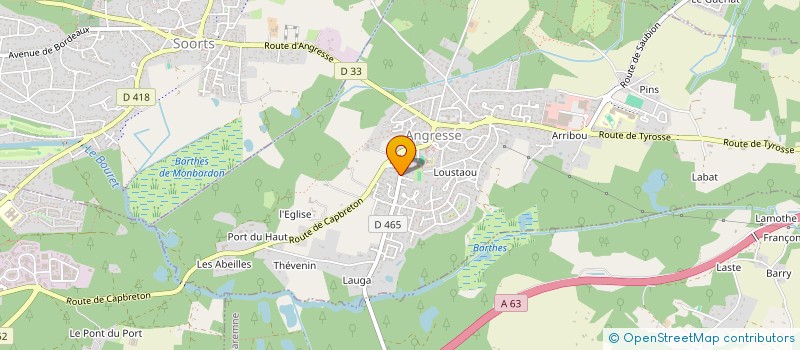 localisation de l'entreprise MONSIEUR GERARD ETCHEVERRY  ANGRESSE