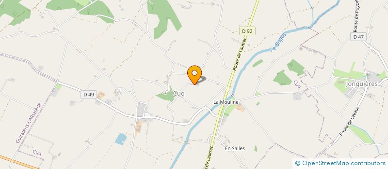 localisation de l'entreprise MONSIEUR GERARD FAGUET  CUQ