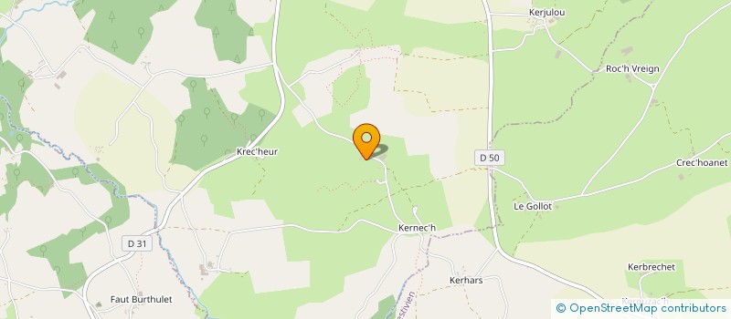 localisation de l'entreprise MONSIEUR GERARD FAVRE  BULAT-PESTIVIEN