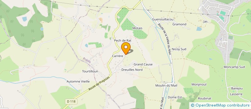 localisation de l'entreprise MONSIEUR GERARD FILLOUX  PUJOLS