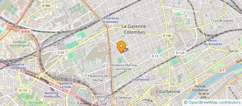 localisation de l'entreprise MONSIEUR GERARD FLAMENT  COURBEVOIE