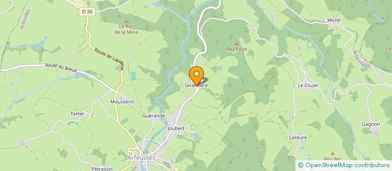 localisation de l'entreprise MONSIEUR GERARD FROBERT à ARFEUILLES